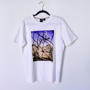 HUGO BOSS White Graphic Tee Shirt